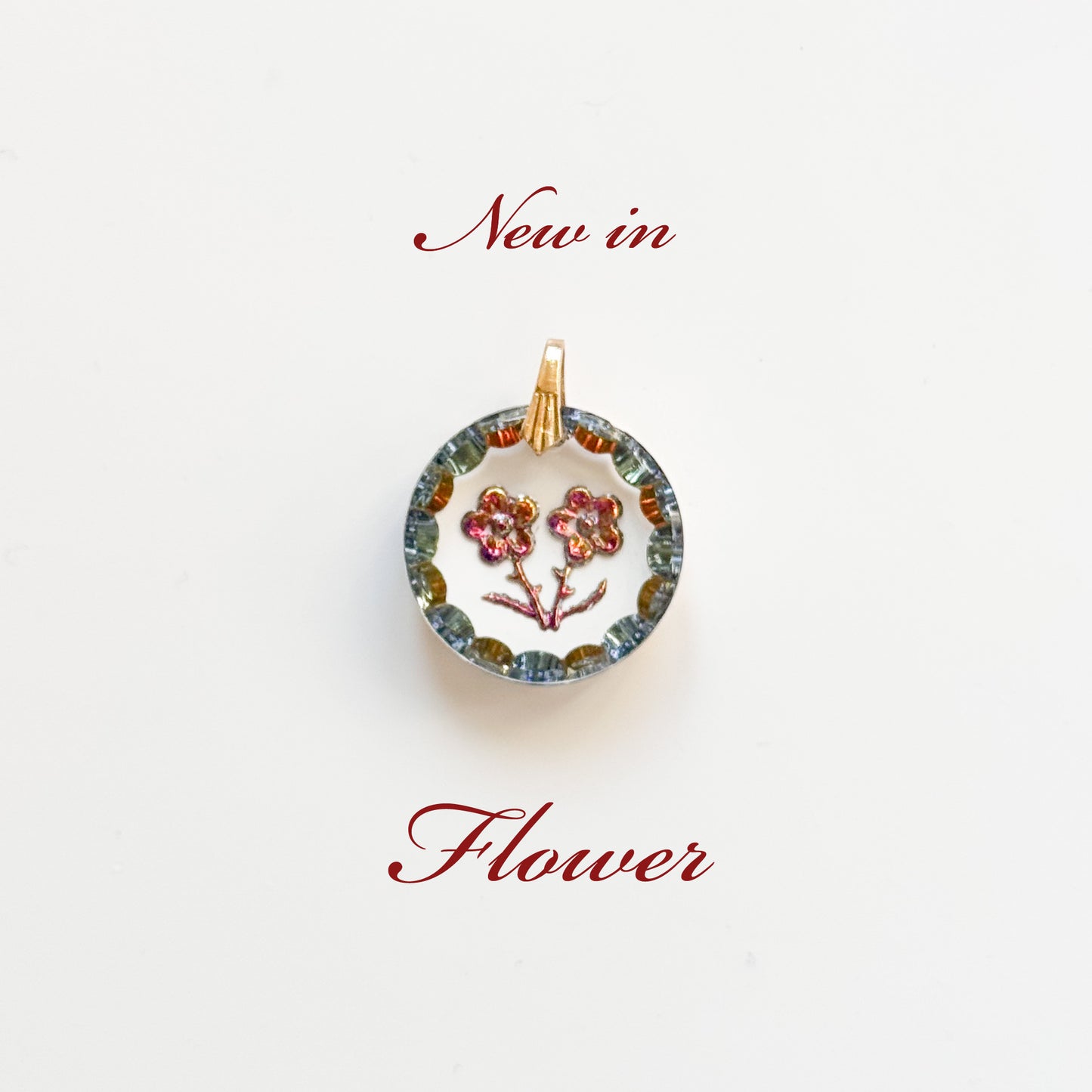 Vintage glass charm