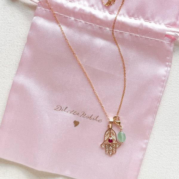 Fatima pink charm Necklace